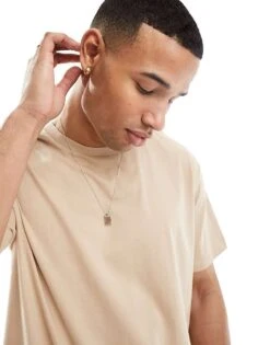 Brave Soul Oversized T-shirt In Stone For Men Neutral -Soul Brave Shop 205562778 1 neutral 1