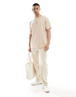 Brave Soul Oversized T-shirt In Stone For Men Neutral -Soul Brave Shop 205562778 4