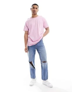 Brave Soul Oversized T-shirt In Pastel Pink For Men 10 Brave Soul Oversized T-shirt In Pastel Pink For Men -Soul Brave Shop 205563117 4