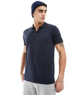 Brave Soul Polo In Dark Navy For Men