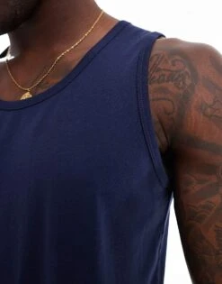 Brave Soul Classic Vest In Navy For Men -Soul Brave Shop 205563298 4