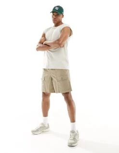 Brave Soul Raw Edge Vest In Light Grey For Men -Soul Brave Shop 205563378 3