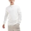 Brave Soul Ribbed Crew Neck Top In White For Men -Soul Brave Shop 206997432 1 white