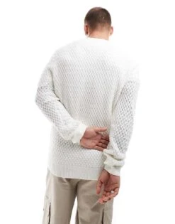 Brave Soul Ribbed Crew Neck Top In White For Men -Soul Brave Shop 206997432 3