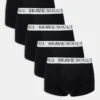 Brave Soul 5 Pack Boxers With Logo Waistband In Black For Men -Soul Brave Shop 207091248 1 black