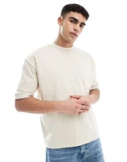 Brave Soul Short Sleeve Premium T-shirt 300 Gsm In Stone For Men -Soul Brave Shop 208248279 1 stone 1