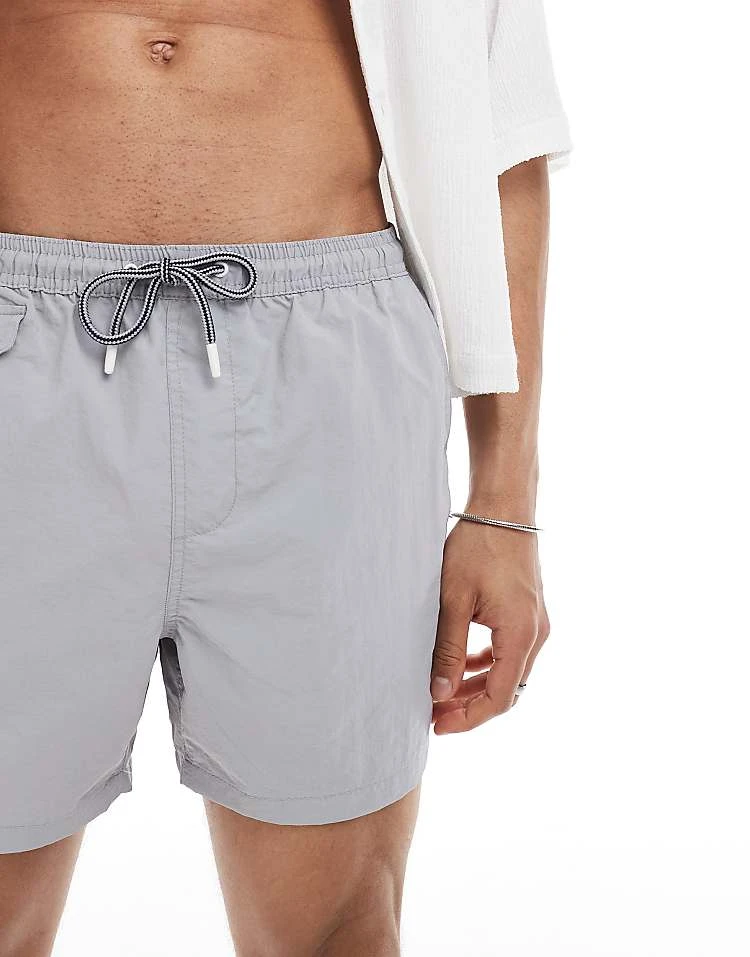 Brave Soul Swim Shorts In Grey For Men 3 Brave Soul Swim Shorts In Grey For Men - Image 2