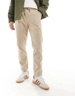 Brave Soul Chino Trouser In Beige For Men